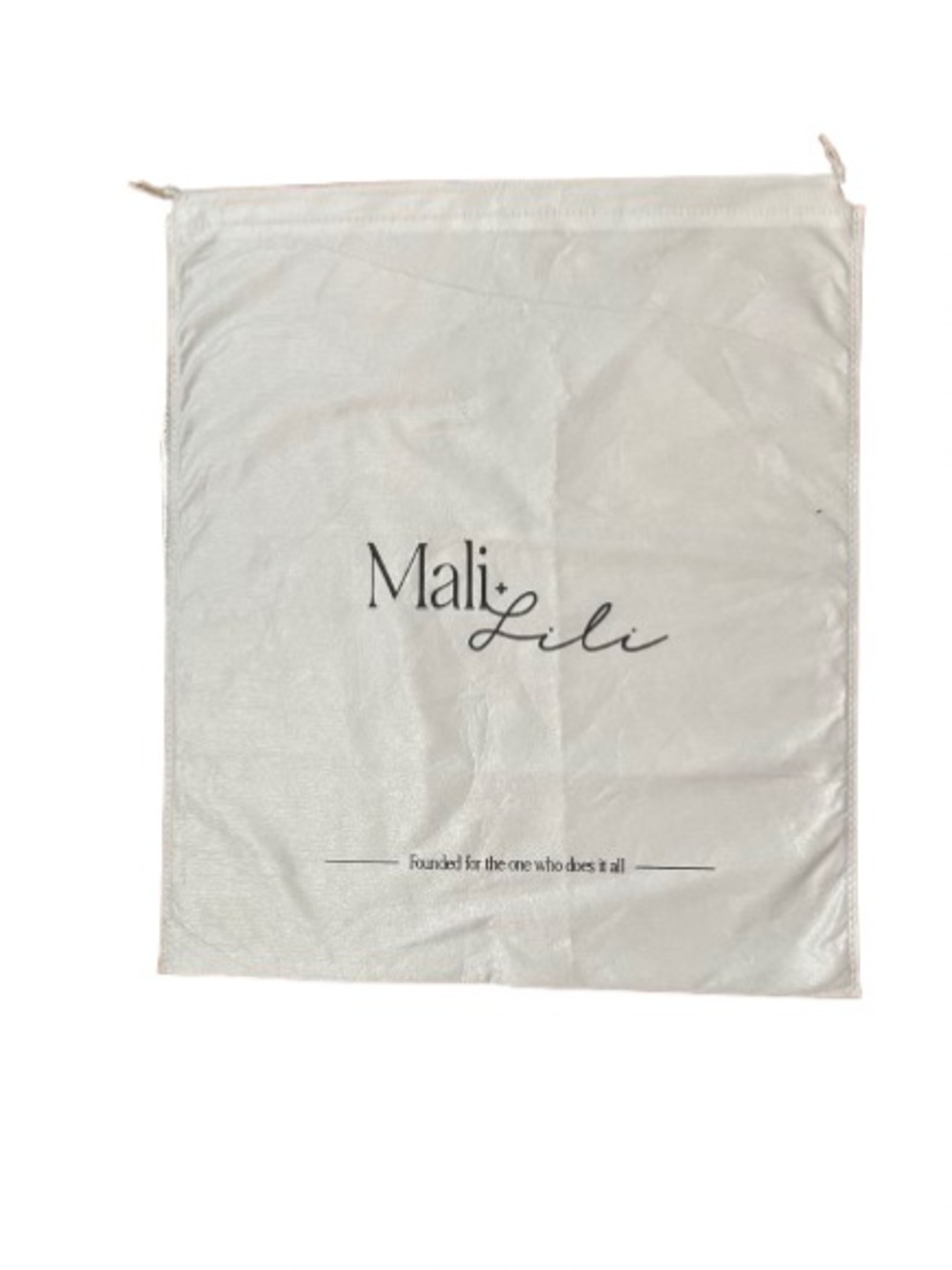 Mali+Lili White Black Dust Storage Protective Drawstring Bag